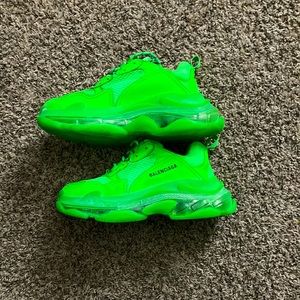 Slime green balenciaga Size 10 clear sole sneaker